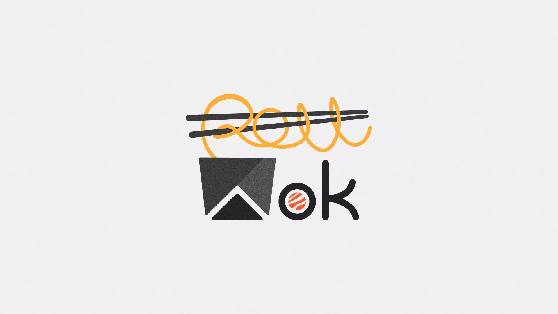 Разработка логотипа суши-бара «Roll Wok Club» в Перевозе